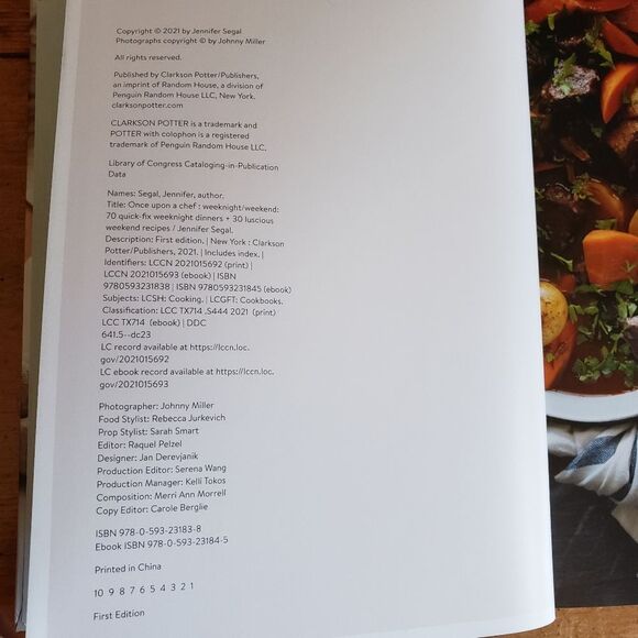 Once Upon A Chef Weeknight/Weekend Cookbook by Jennifer Segal Hardback 288 Page - Picture 7 of 16